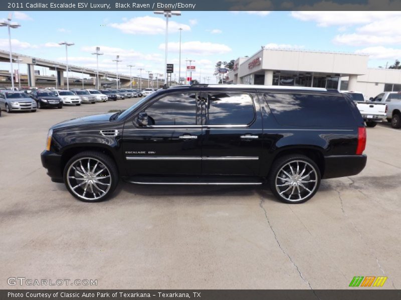 Black Raven / Ebony/Ebony 2011 Cadillac Escalade ESV Luxury