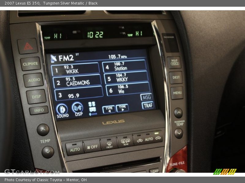 Tungsten Silver Metallic / Black 2007 Lexus ES 350