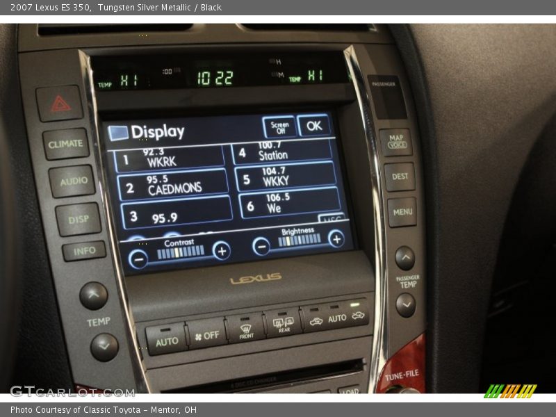 Tungsten Silver Metallic / Black 2007 Lexus ES 350