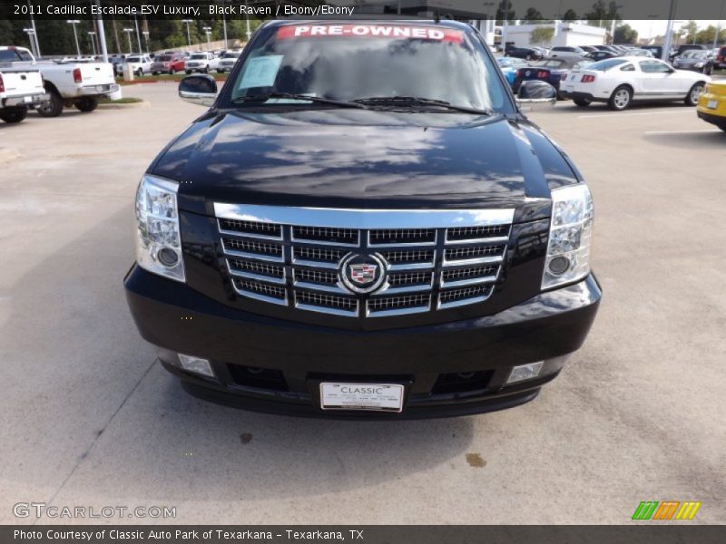 Black Raven / Ebony/Ebony 2011 Cadillac Escalade ESV Luxury