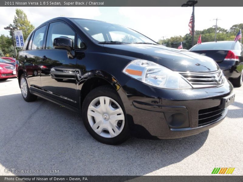 Super Black / Charcoal 2011 Nissan Versa 1.8 S Sedan