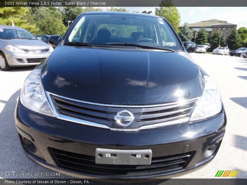 Super Black / Charcoal 2011 Nissan Versa 1.8 S Sedan