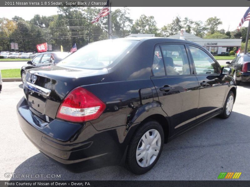 Super Black / Charcoal 2011 Nissan Versa 1.8 S Sedan