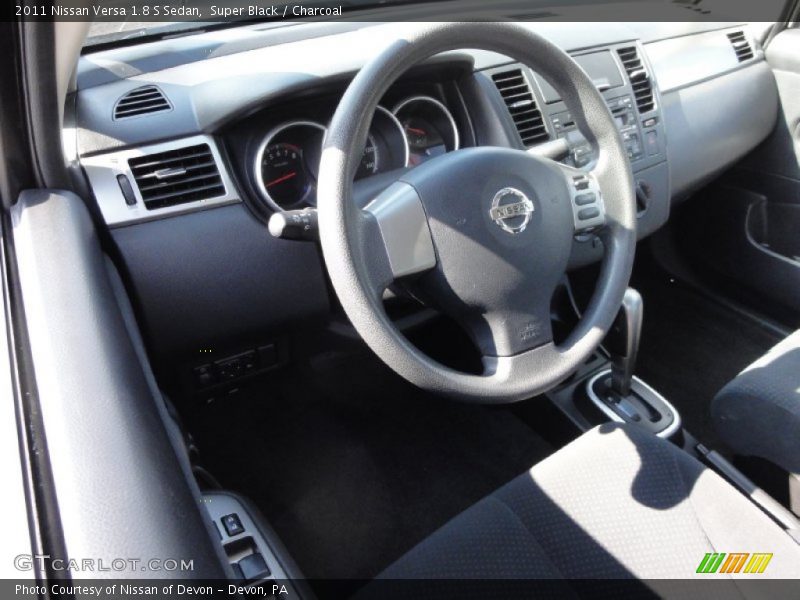 Super Black / Charcoal 2011 Nissan Versa 1.8 S Sedan
