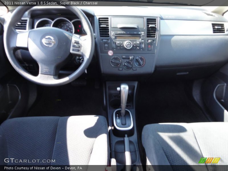Super Black / Charcoal 2011 Nissan Versa 1.8 S Sedan