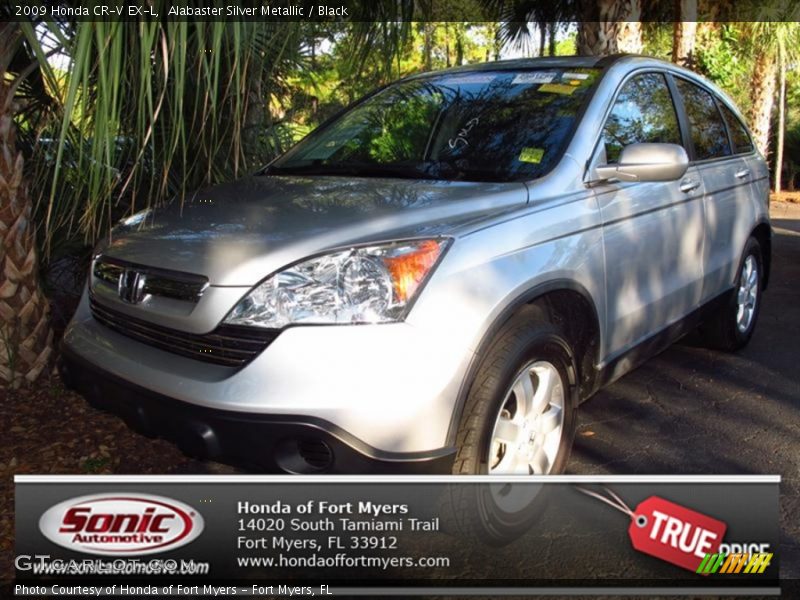 Alabaster Silver Metallic / Black 2009 Honda CR-V EX-L