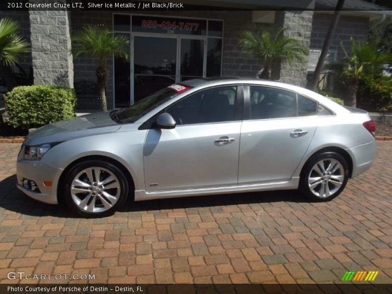 Silver Ice Metallic / Jet Black/Brick 2012 Chevrolet Cruze LTZ