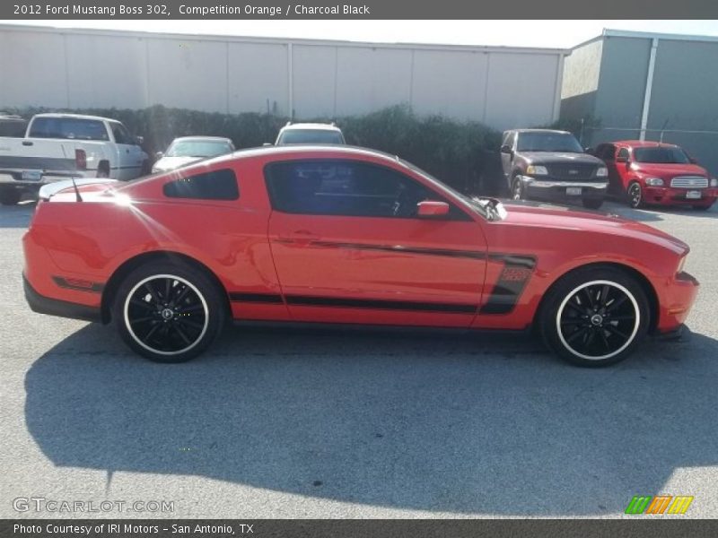 Competition Orange / Charcoal Black 2012 Ford Mustang Boss 302