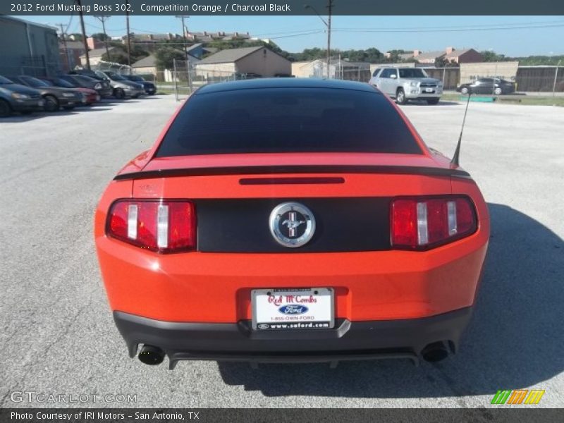 Competition Orange / Charcoal Black 2012 Ford Mustang Boss 302