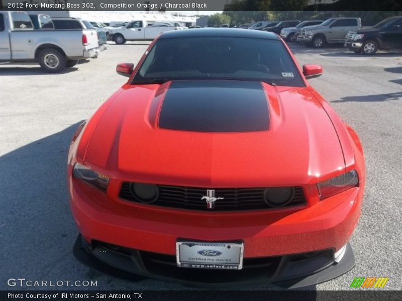 Competition Orange / Charcoal Black 2012 Ford Mustang Boss 302