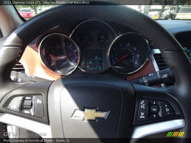 Silver Ice Metallic / Jet Black/Brick 2012 Chevrolet Cruze LTZ