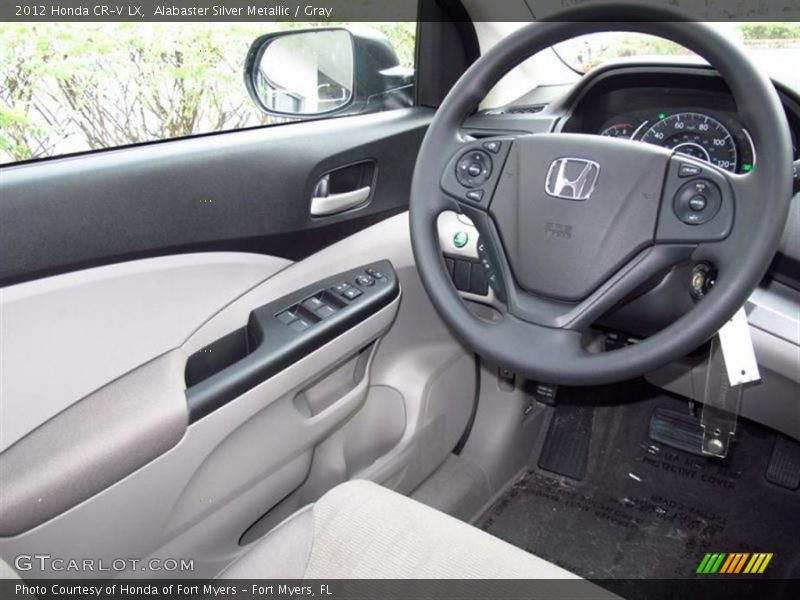 Alabaster Silver Metallic / Gray 2012 Honda CR-V LX