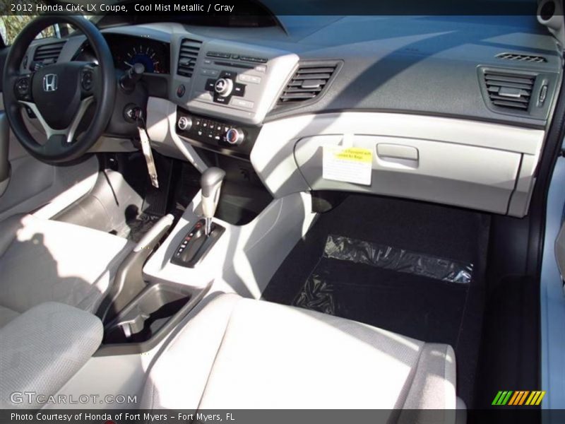 Cool Mist Metallic / Gray 2012 Honda Civic LX Coupe