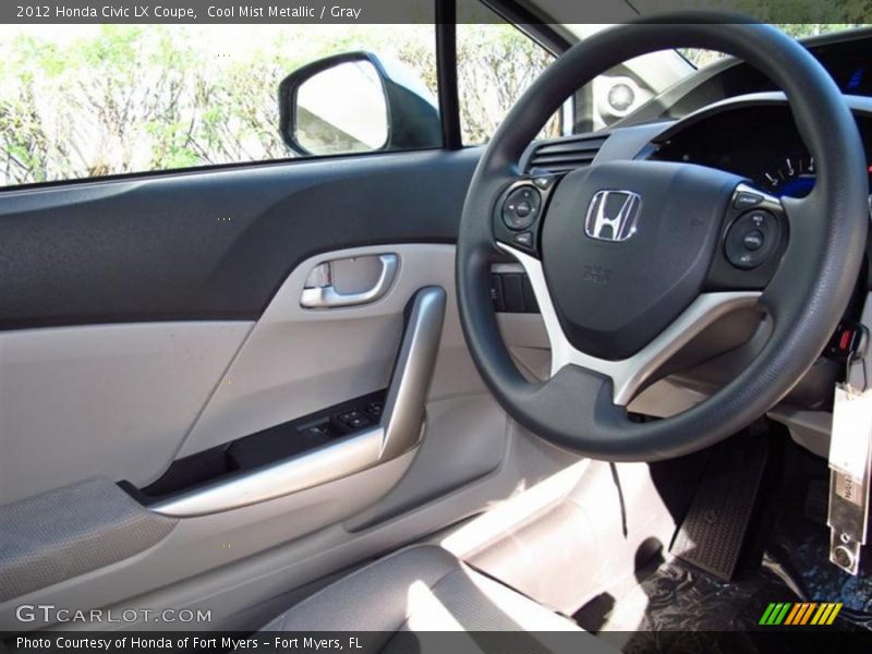 Cool Mist Metallic / Gray 2012 Honda Civic LX Coupe