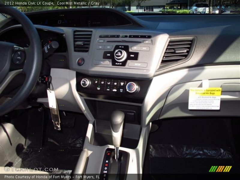 Cool Mist Metallic / Gray 2012 Honda Civic LX Coupe