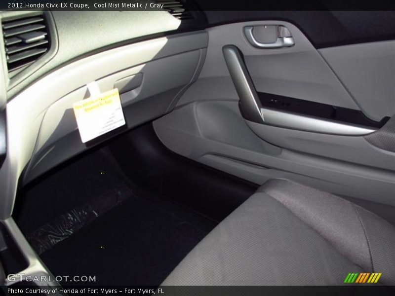 Cool Mist Metallic / Gray 2012 Honda Civic LX Coupe