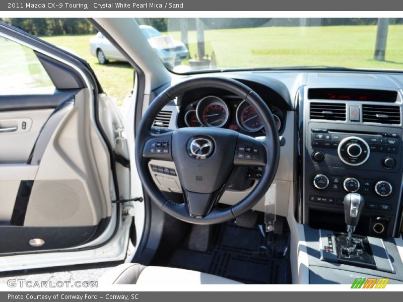 Crystal White Pearl Mica / Sand 2011 Mazda CX-9 Touring