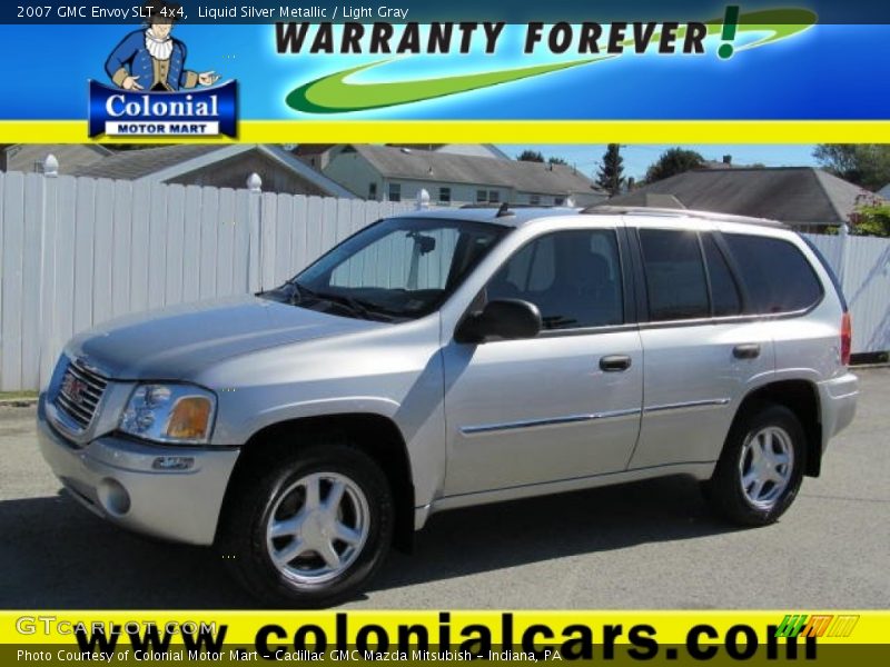Liquid Silver Metallic / Light Gray 2007 GMC Envoy SLT 4x4