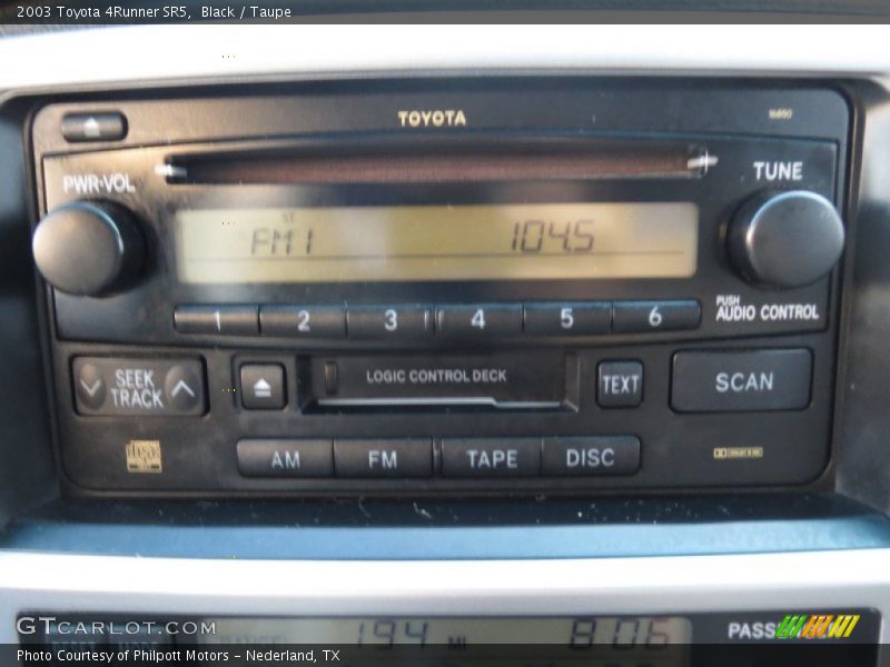 Black / Taupe 2003 Toyota 4Runner SR5