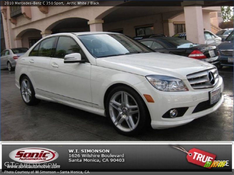 Arctic White / Black 2010 Mercedes-Benz C 350 Sport