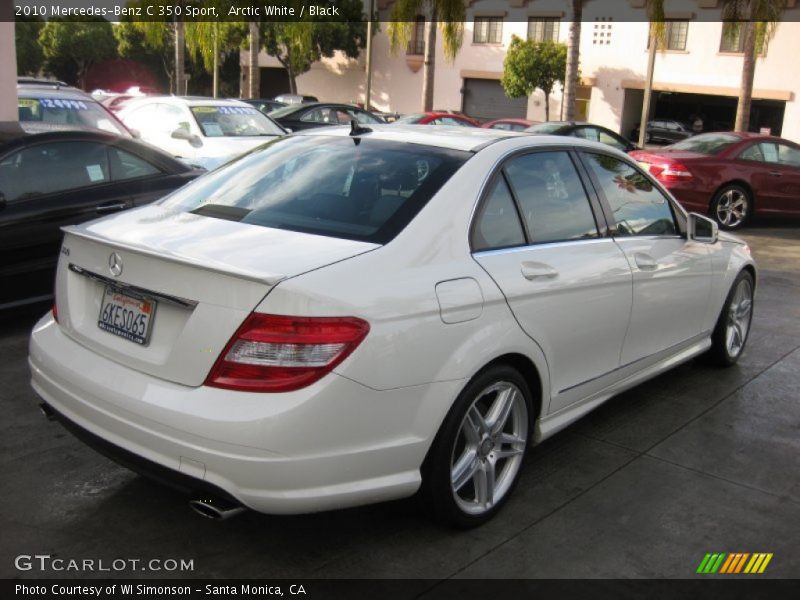 Arctic White / Black 2010 Mercedes-Benz C 350 Sport