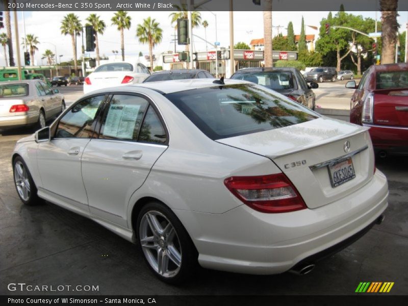 Arctic White / Black 2010 Mercedes-Benz C 350 Sport