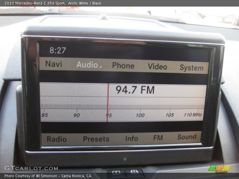 Arctic White / Black 2010 Mercedes-Benz C 350 Sport