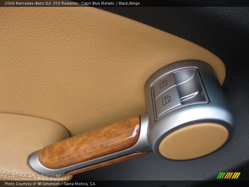 Capri Blue Metallic / Black/Beige 2009 Mercedes-Benz SLK 350 Roadster