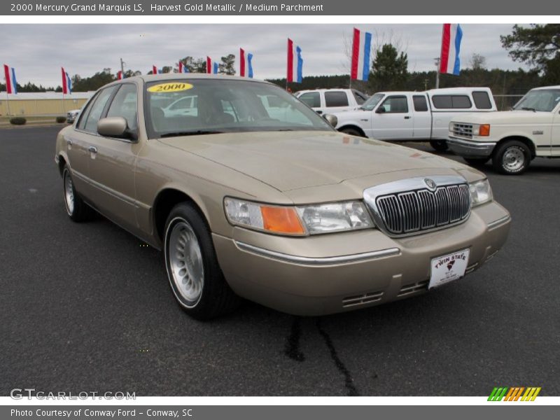 Harvest Gold Metallic / Medium Parchment 2000 Mercury Grand Marquis LS