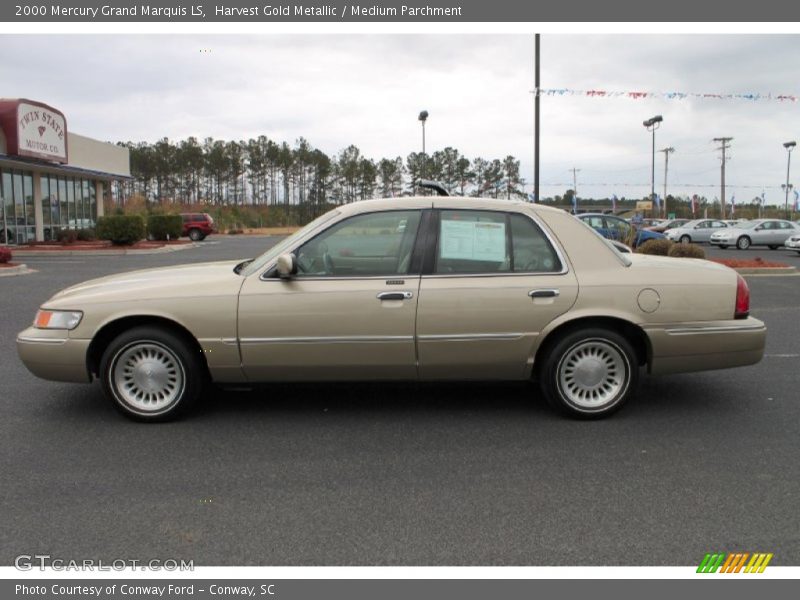 Harvest Gold Metallic / Medium Parchment 2000 Mercury Grand Marquis LS