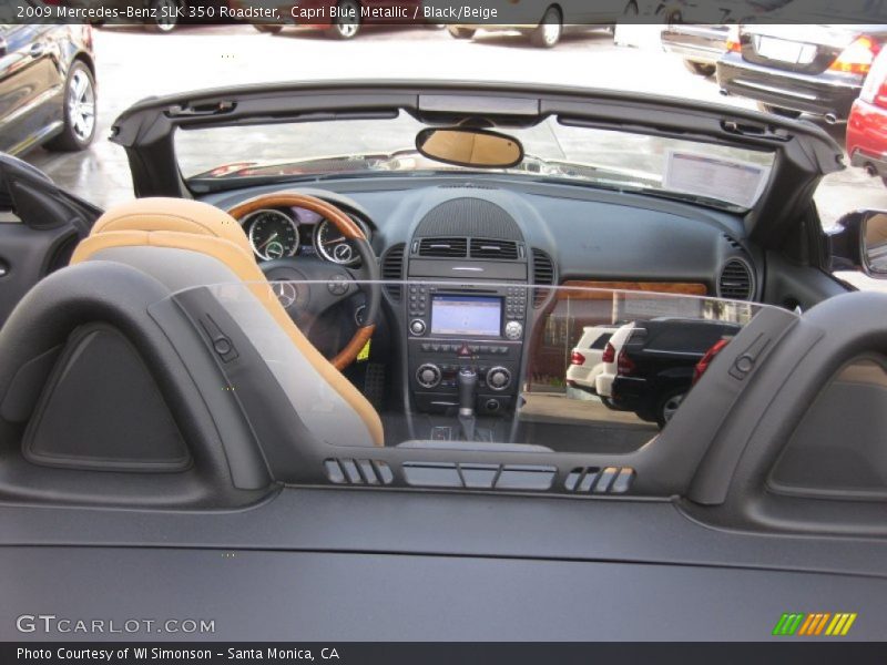 Capri Blue Metallic / Black/Beige 2009 Mercedes-Benz SLK 350 Roadster
