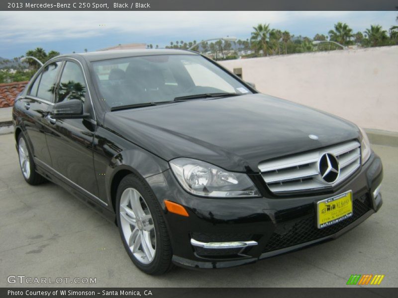 Black / Black 2013 Mercedes-Benz C 250 Sport
