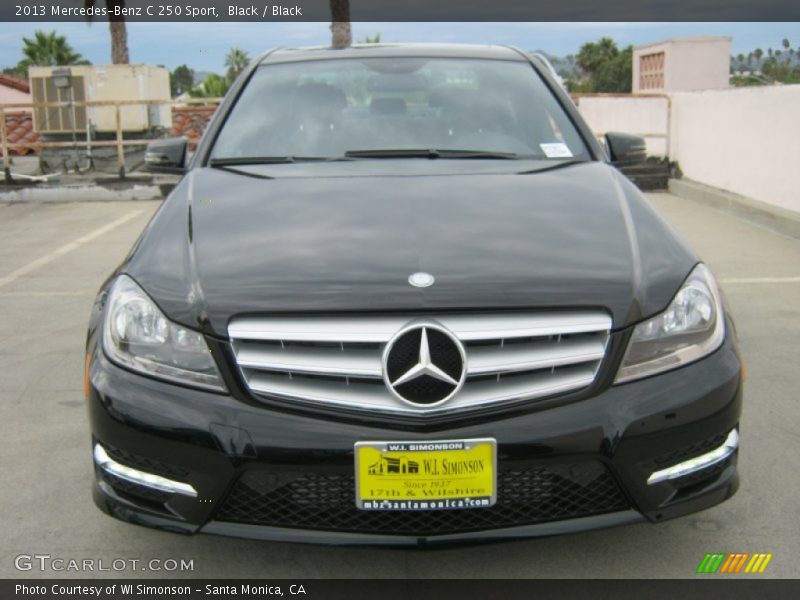 Black / Black 2013 Mercedes-Benz C 250 Sport