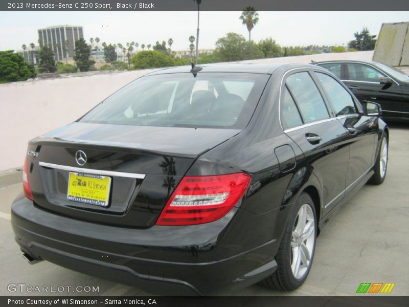 Black / Black 2013 Mercedes-Benz C 250 Sport