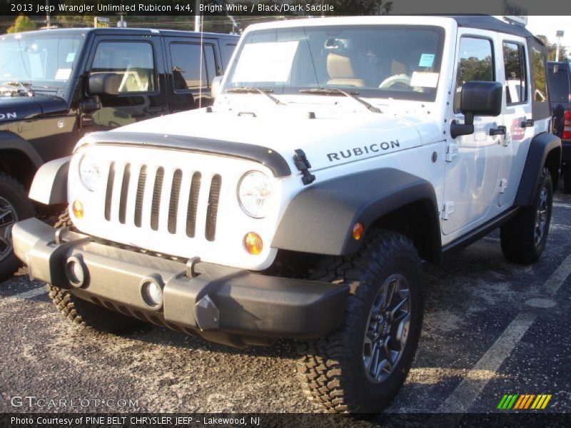Bright White / Black/Dark Saddle 2013 Jeep Wrangler Unlimited Rubicon 4x4