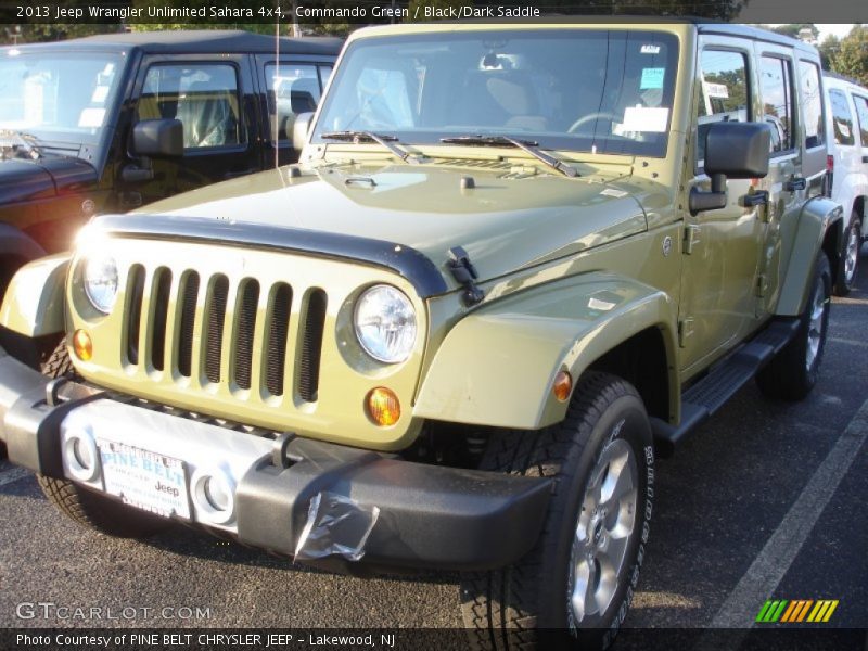 Commando Green / Black/Dark Saddle 2013 Jeep Wrangler Unlimited Sahara 4x4