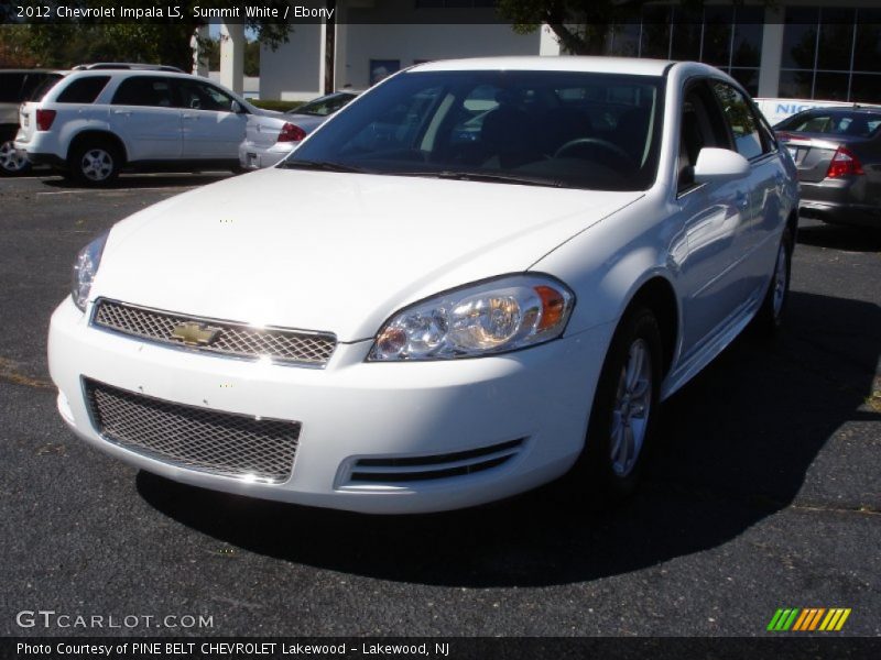 Summit White / Ebony 2012 Chevrolet Impala LS