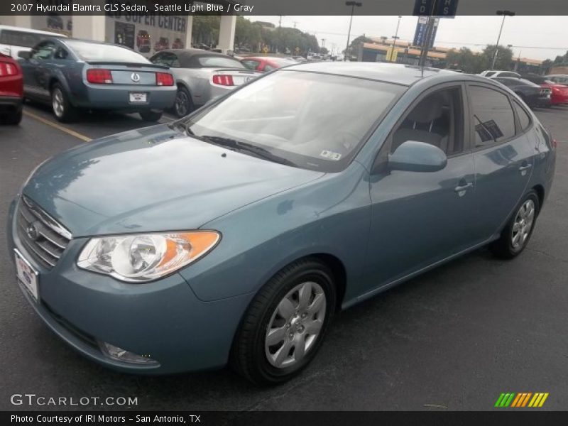 Seattle Light Blue / Gray 2007 Hyundai Elantra GLS Sedan