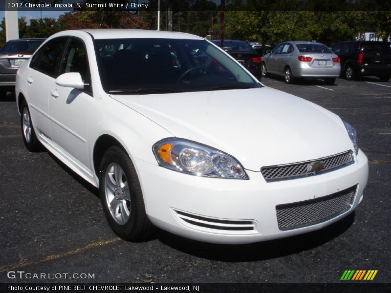 Summit White / Ebony 2012 Chevrolet Impala LS