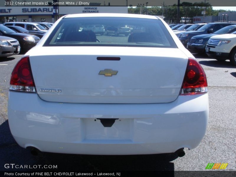 Summit White / Ebony 2012 Chevrolet Impala LS