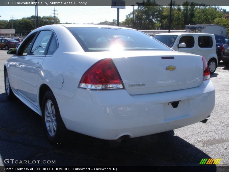 Summit White / Ebony 2012 Chevrolet Impala LS