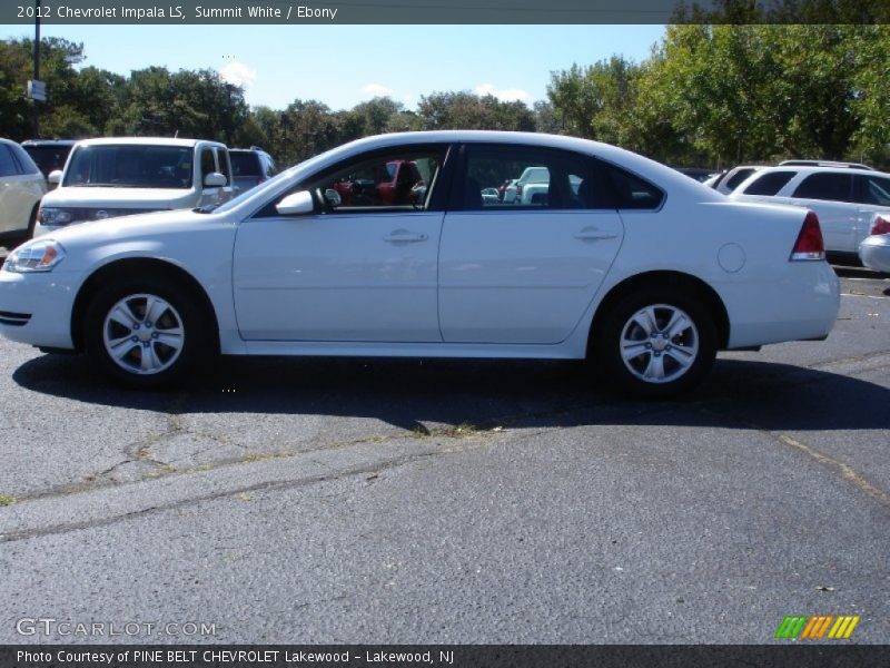 Summit White / Ebony 2012 Chevrolet Impala LS
