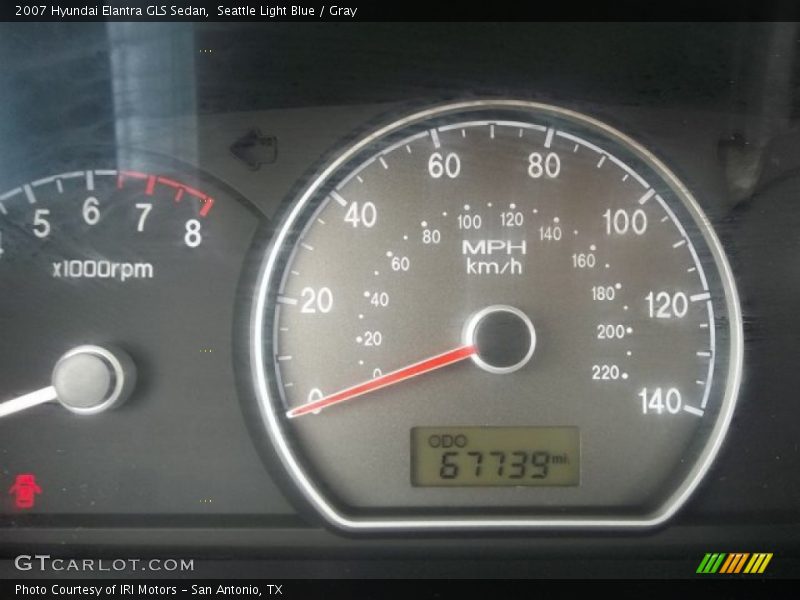 Seattle Light Blue / Gray 2007 Hyundai Elantra GLS Sedan