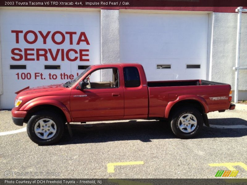 Impulse Red Pearl / Oak 2003 Toyota Tacoma V6 TRD Xtracab 4x4