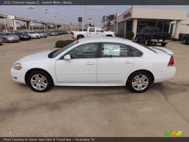 Summit White / Ebony 2012 Chevrolet Impala LT
