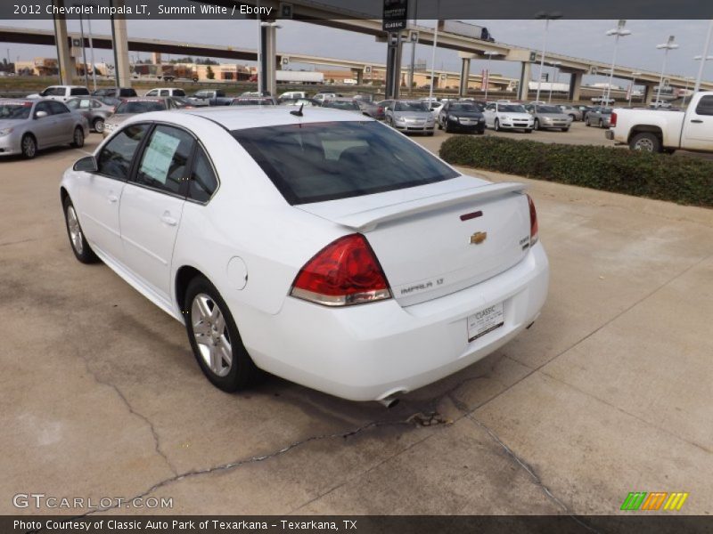 Summit White / Ebony 2012 Chevrolet Impala LT