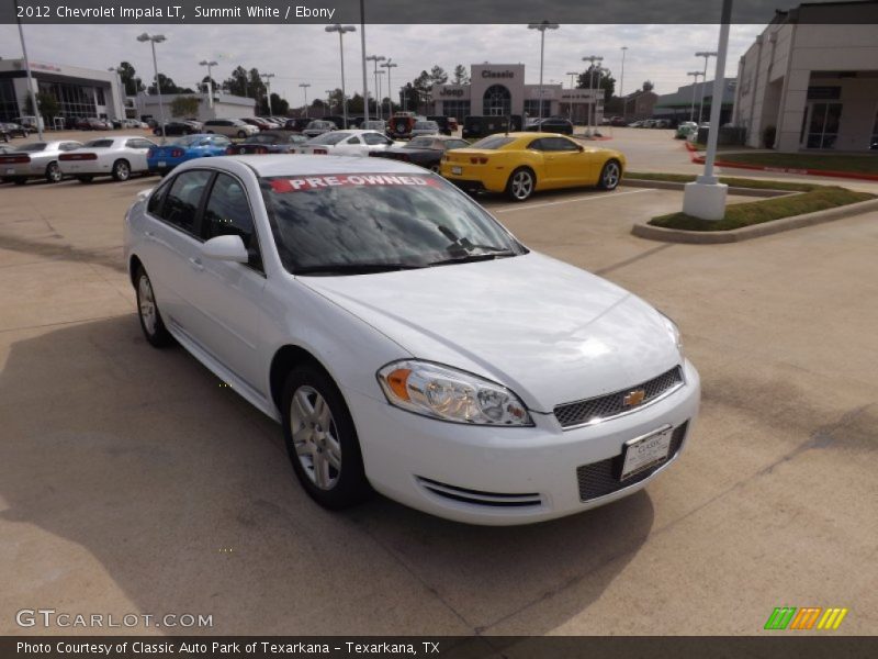 Summit White / Ebony 2012 Chevrolet Impala LT