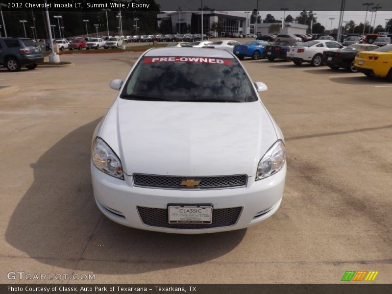 Summit White / Ebony 2012 Chevrolet Impala LT