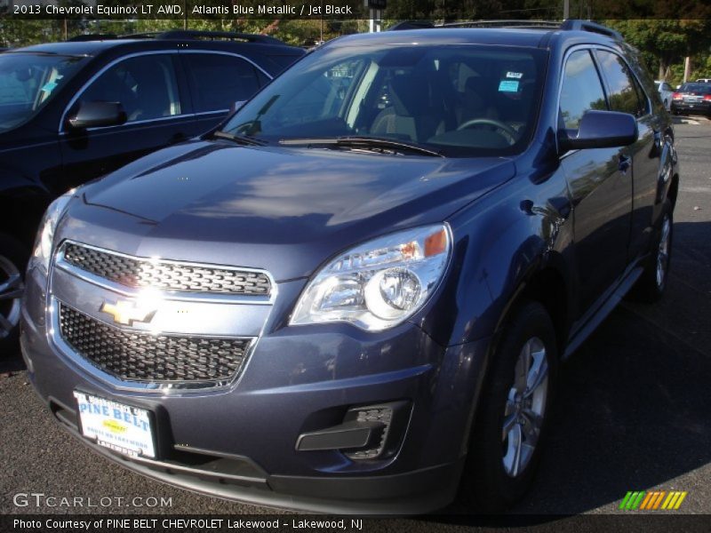 Atlantis Blue Metallic / Jet Black 2013 Chevrolet Equinox LT AWD