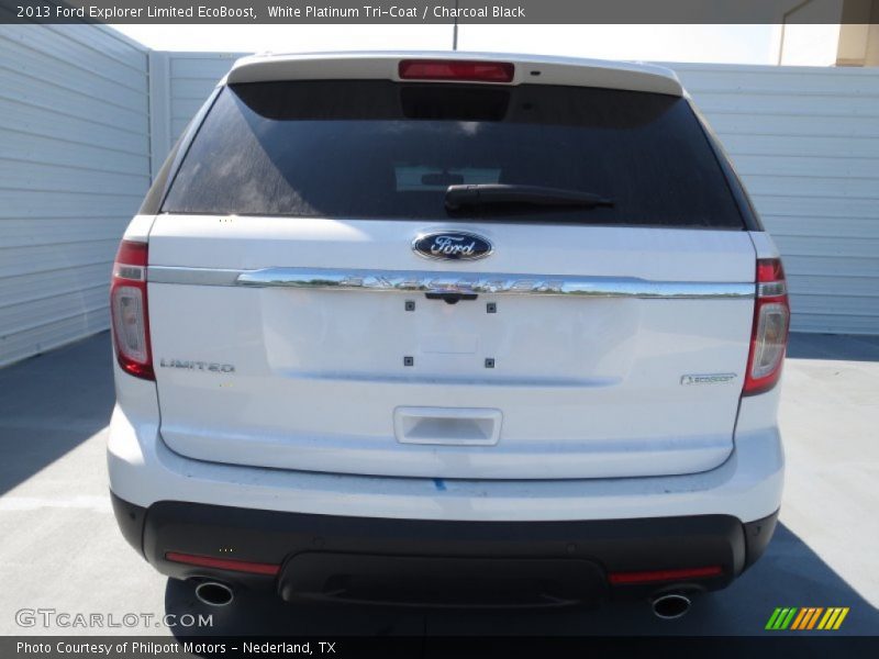 White Platinum Tri-Coat / Charcoal Black 2013 Ford Explorer Limited EcoBoost